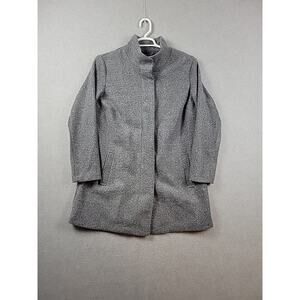 Old Navy Gray LS Brushed Felt Sherpa Collar Button Up Peacoat Women's Plus 1X